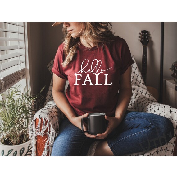 Hello Fall Tshirt/Happy Fall Tee/It's Fall Y'all/Fall Shirt/Unisex Fall Shirt/Fall Shirt for women/Autumn Tee/Fun Fall Graphic Tee/Fall Love