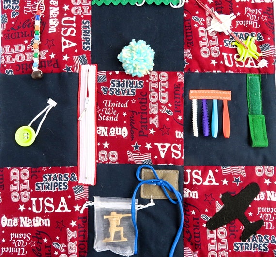 Military Alzheimers Fidget Blanket Or Special Needs Activity Etsy
