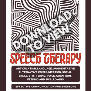 Speech Therapy - Poster (Download)