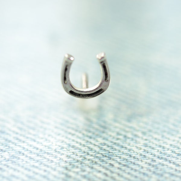 Sterling Silver Horseshoe Nose Stud