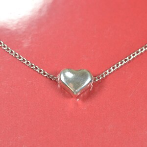 Sterling Silver Heart Necklace: Delicate Minimalist Chain