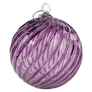 Plum | Handblown Glass Ornament | Handmade in CA | Sun Catcher | Gazing Ball | Holiday Ornament | Gift | Spiral