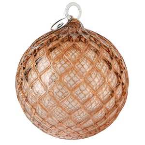 Sorbet | Handblown Glass Ornament | Handmade in CA | Sun Catcher | Gazing Ball | Holiday Ornament | Gift | Diamond Pattern