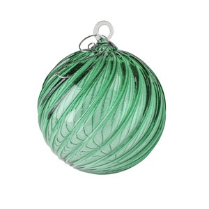 Spearmint | Handblown Glass Ornament | Handmade in CA | Sun Catcher | Gazing Ball | Holiday Ornament | Gift | Spiral