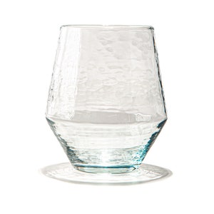 MIST | Sparkling Stemless Handblown Glassware | Handmade in CA | Hammered Glass | Water | Wine | Drinkware | Barware | Special Event