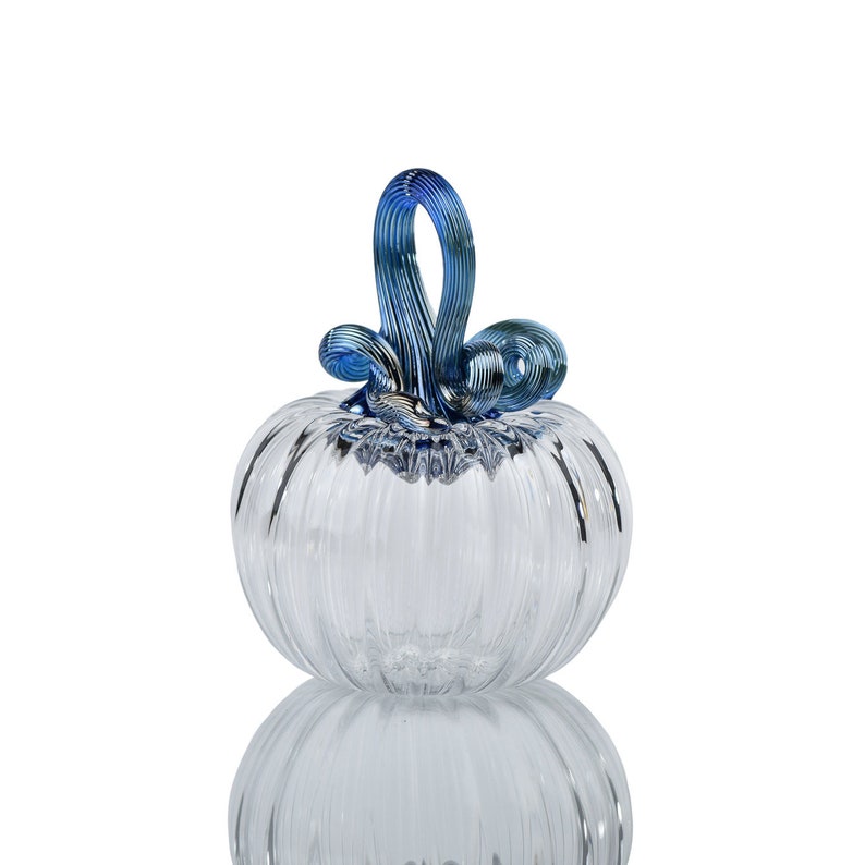 MINI Glass Pumpkin Spellbound Blue Mini Pumpkin Hand | Etsy