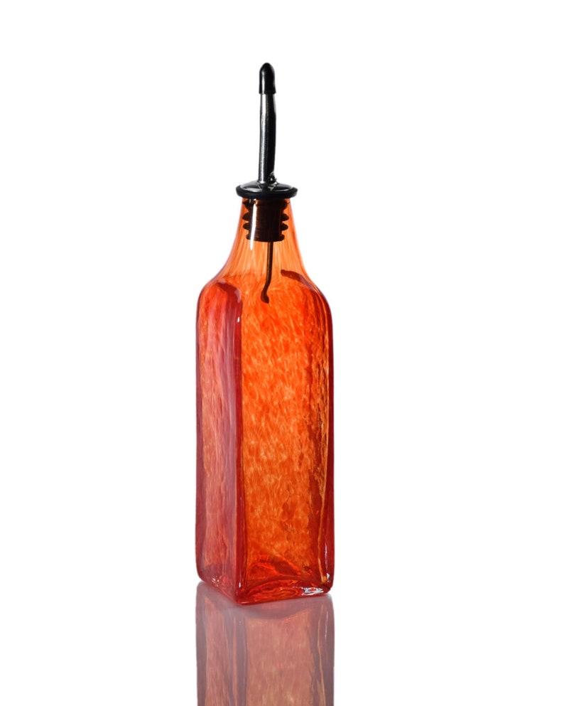 Hand Blown Glass Olive Oil Dispenser Soap Dispenser Olive Etsy