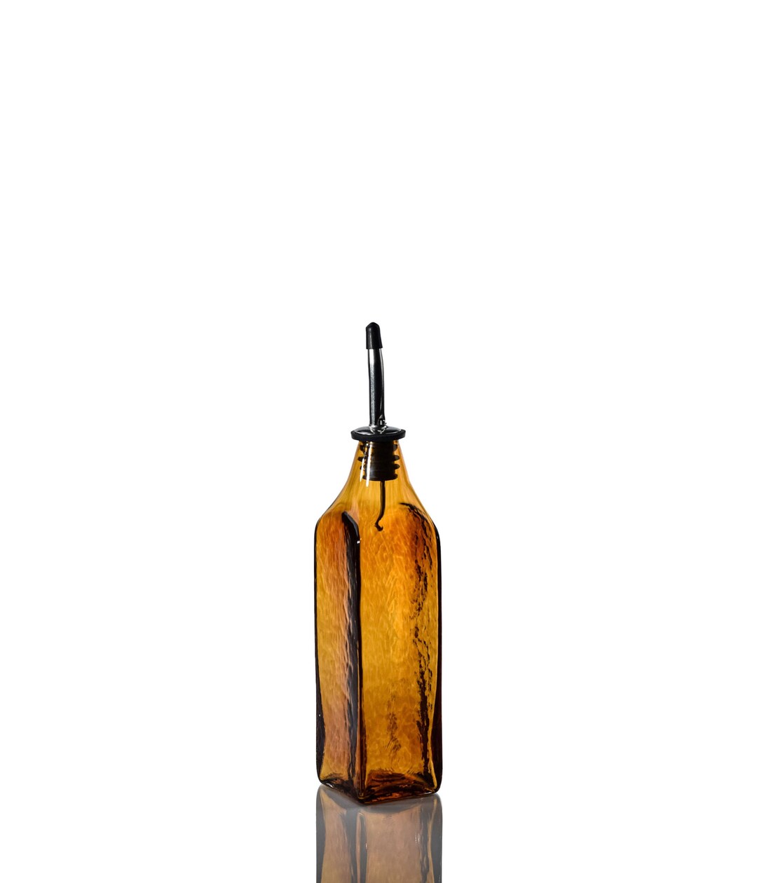 Hand Blown Glass Olive Oil Dispenser, Soap Dispenser, Olive Oil Bottle