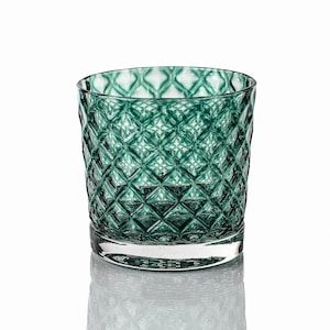 Deep Pine - Dark Green | Handblown Glassware | Mindala Glass | Handmade in CA | Rocks | Whiskey | Drinkware | Barware | Juice | Water | 8oz