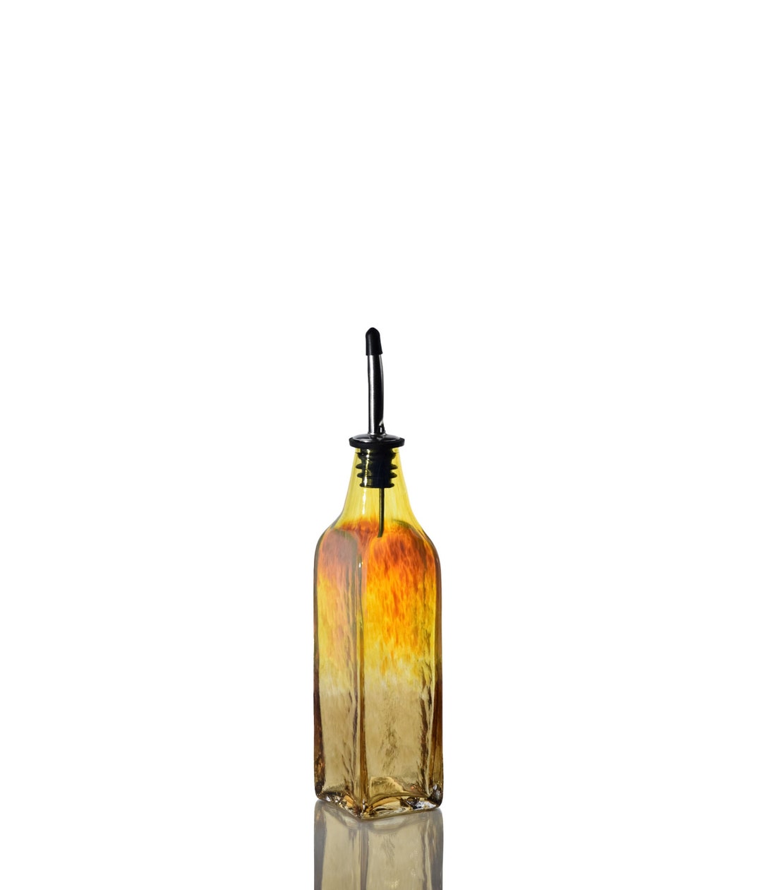 Hand Blown Glass Olive Oil Dispenser, Soap Dispenser, Olive Oil Bottle