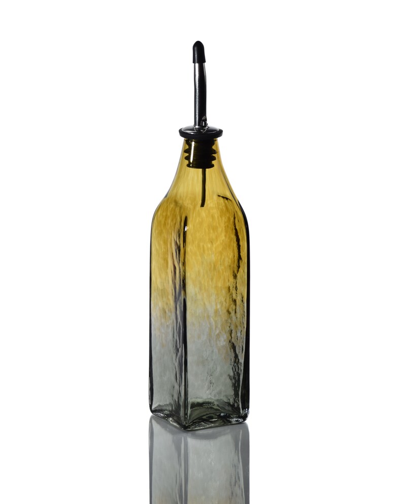 Hand Blown Glass Olive Oil Dispenser Manzanilla /& Tonic Vinegar Bottle Olive Oil Bottle Soap Dispenser