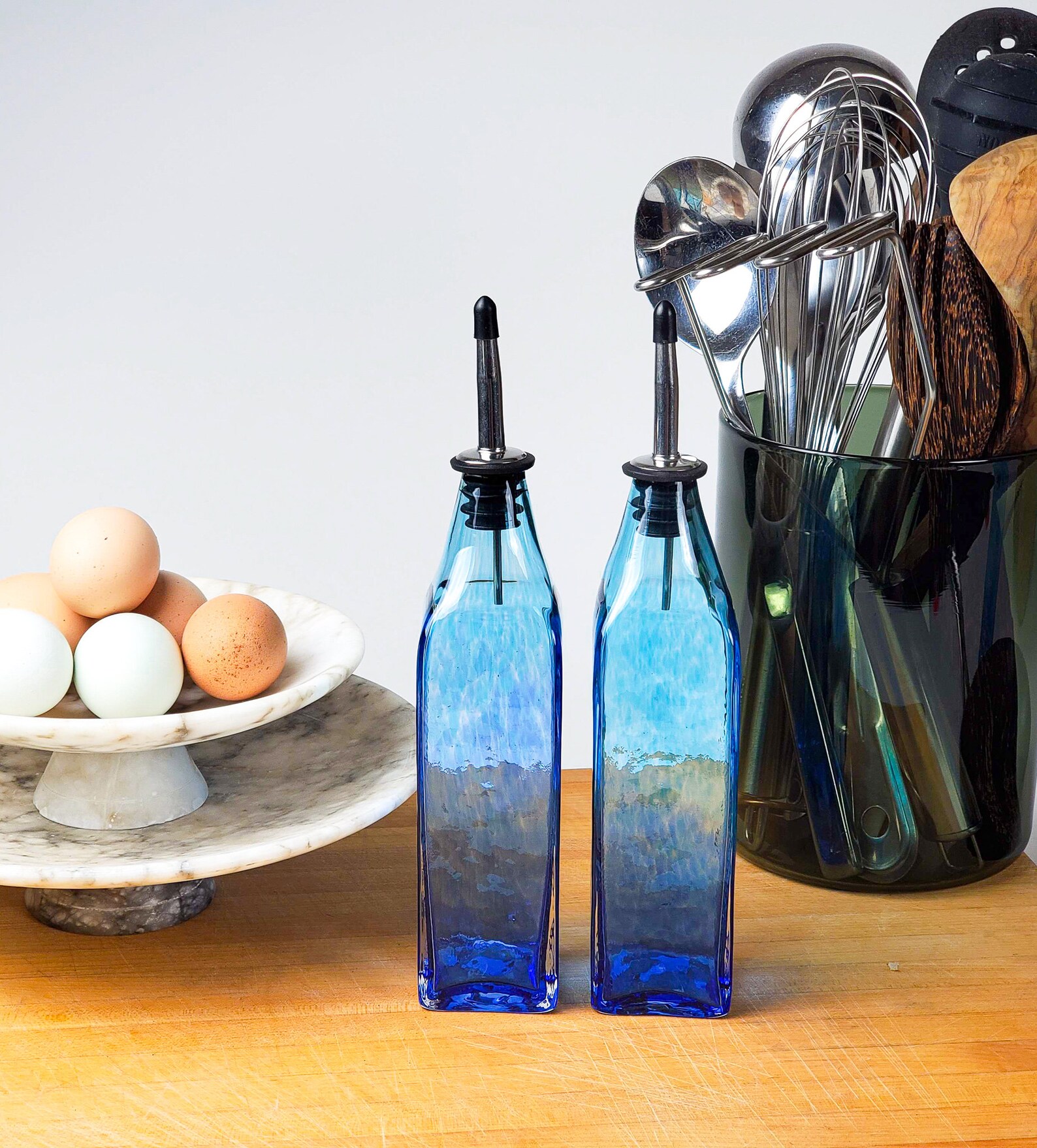 Hand Blown Glass Olive Oil Dispenser Soap Dispenser Olive Etsy