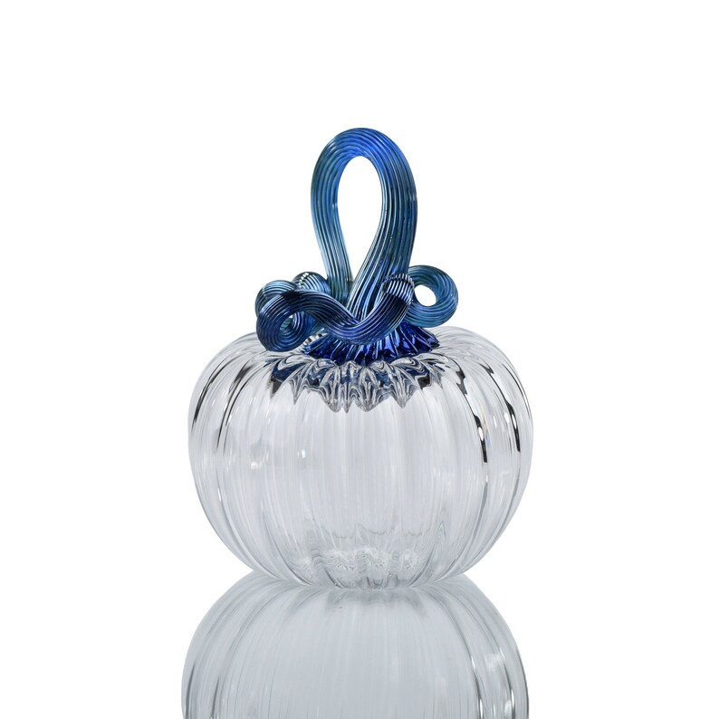 MINI Glass Pumpkin Spellbound Blue Mini Pumpkin Hand | Etsy