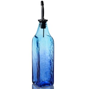 Hand Blown Glass Olive Oil Dispenser, Soap Dispenser, Olive Oil Bottle, Vinegar Bottle Aqua & Blueberry image 6