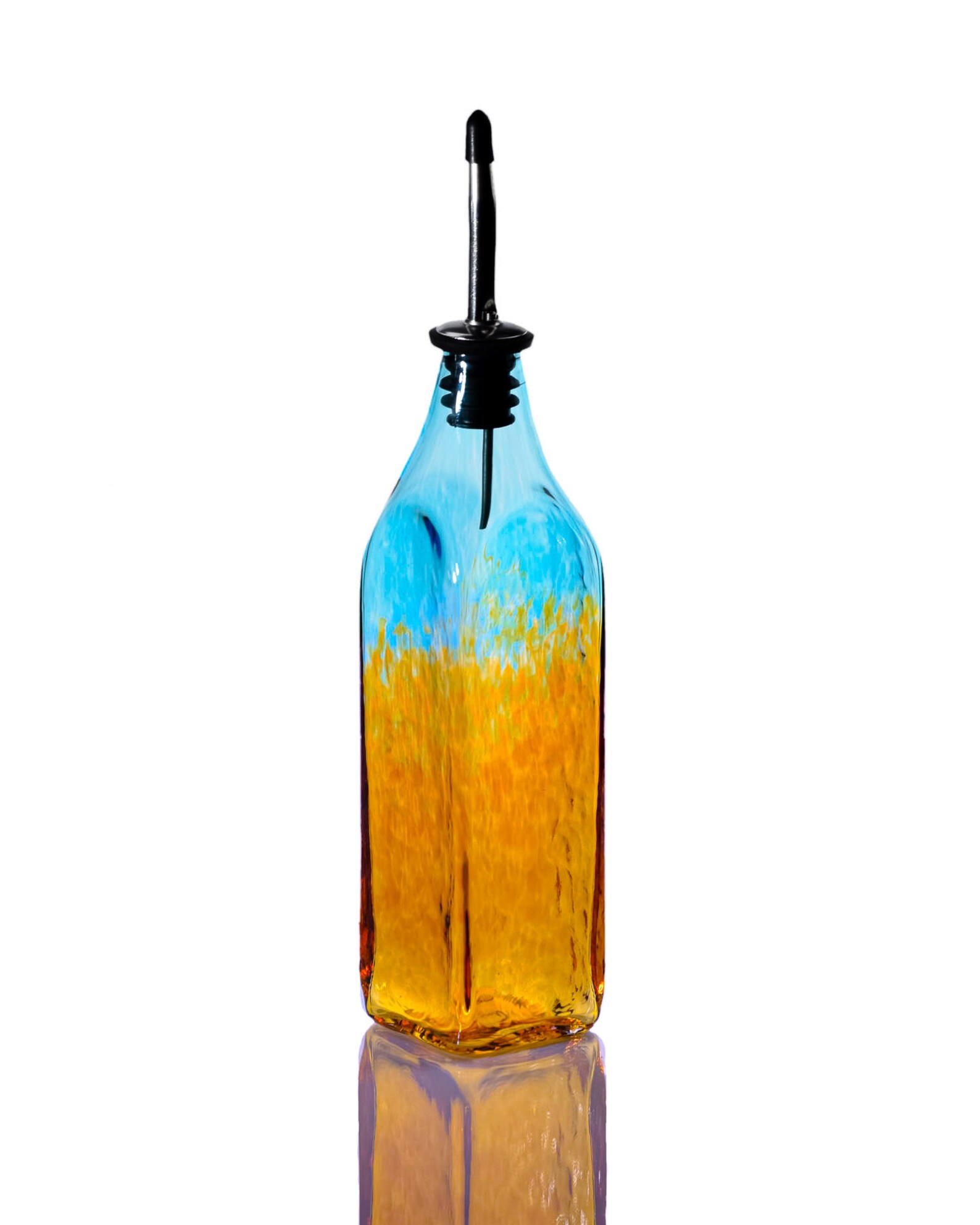 Hand Blown Glass Olive Oil Dispenser Soap Dispenser Olive Etsy