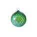 Metallic Green Blue Diamond Cut Ornament | Hand Blown Glass Ornament | Sun Catcher | Gazing Ball | Holiday Ornament | Gift 