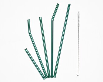 LAGOON | Handblown Glass Straw | Handmade in CA | Cocktail | Drinkware | Yeti | Multiple Sizes | Reusable | Stocking Stuffer | Party Favor