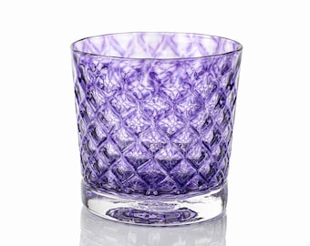 Grape - Purple | Handblown Glassware | Mindala Glass | Handmade in CA | Rocks | Whiskey | Drinkware | Cocktail | Barware | Juice | 8oz