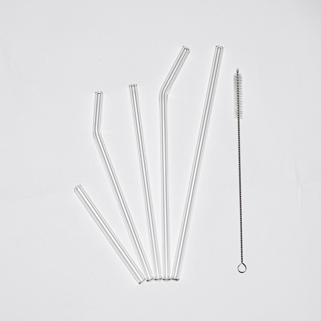 Handmade Clear Glass Straws Cocktail Straws Colorful Straws You Choose the Length Etsy