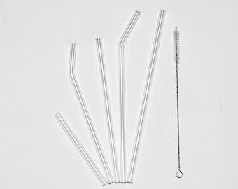 CLEAR | Handblown Glass Straw | Handmade in CA | Cocktail | Drinkware | Yeti | Multiple Sizes | Reusable | Stocking Stuffer | Party Favor