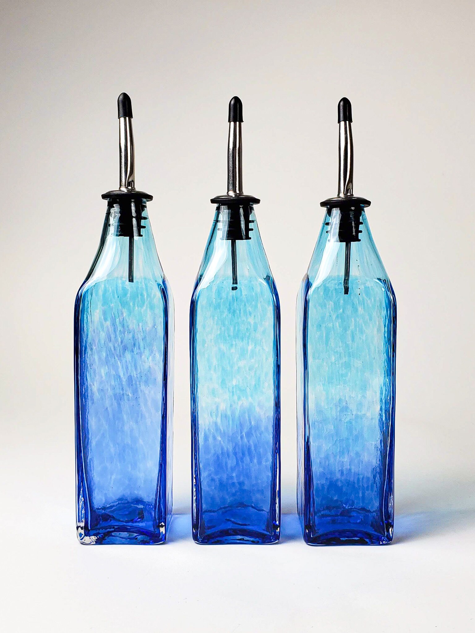 Hand Blown Glass Olive Oil Dispenser Soap Dispenser Olive Etsy