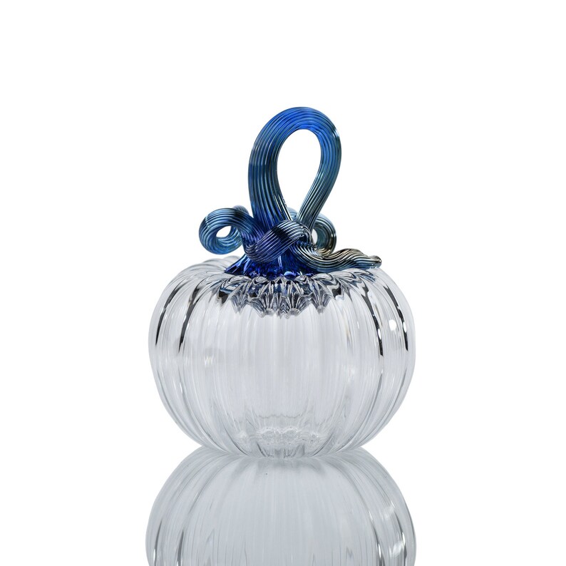 MINI Glass Pumpkin Spellbound Blue Mini Pumpkin Hand | Etsy
