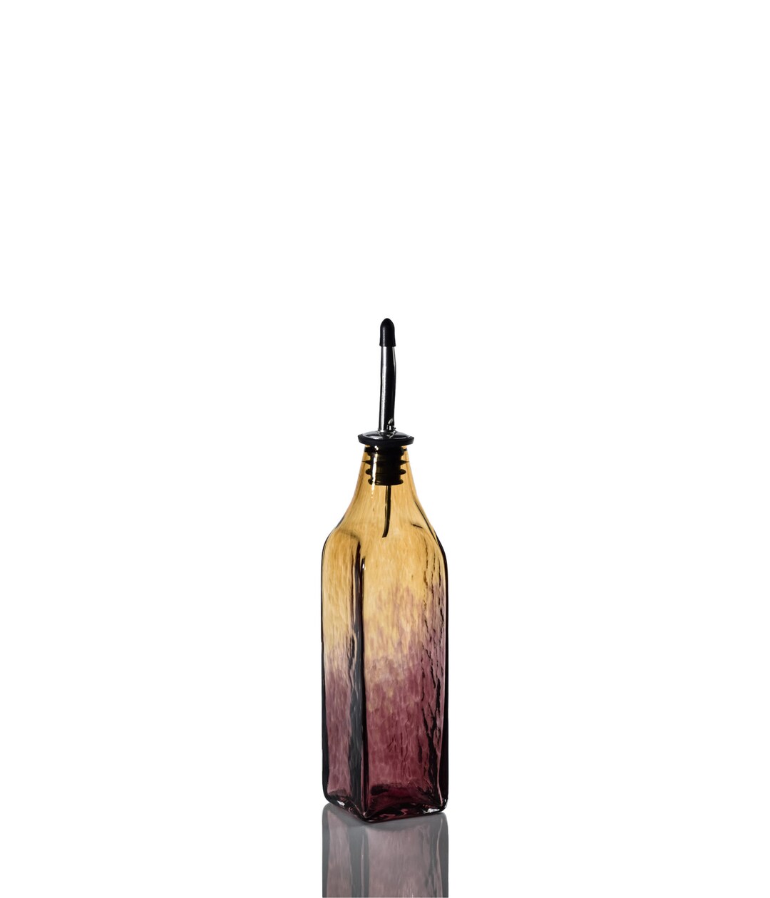 Light Brown Sugar & Bordeaux Brown / Purple Hammered Glass Bottle