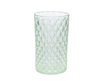 Wintergreen - Light Green | Handblown Glassware | Mandala Glass | Handmade in CA | Tumbler | Drinkware | Cocktail Glasses | 16oz