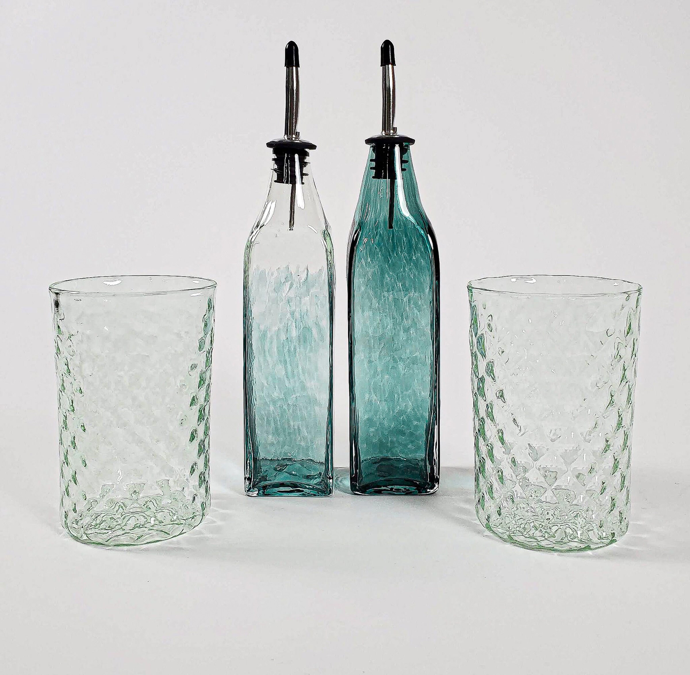 Hand Blown Glass Olive Oil Dispenser Soap Dispenser Olive Etsy