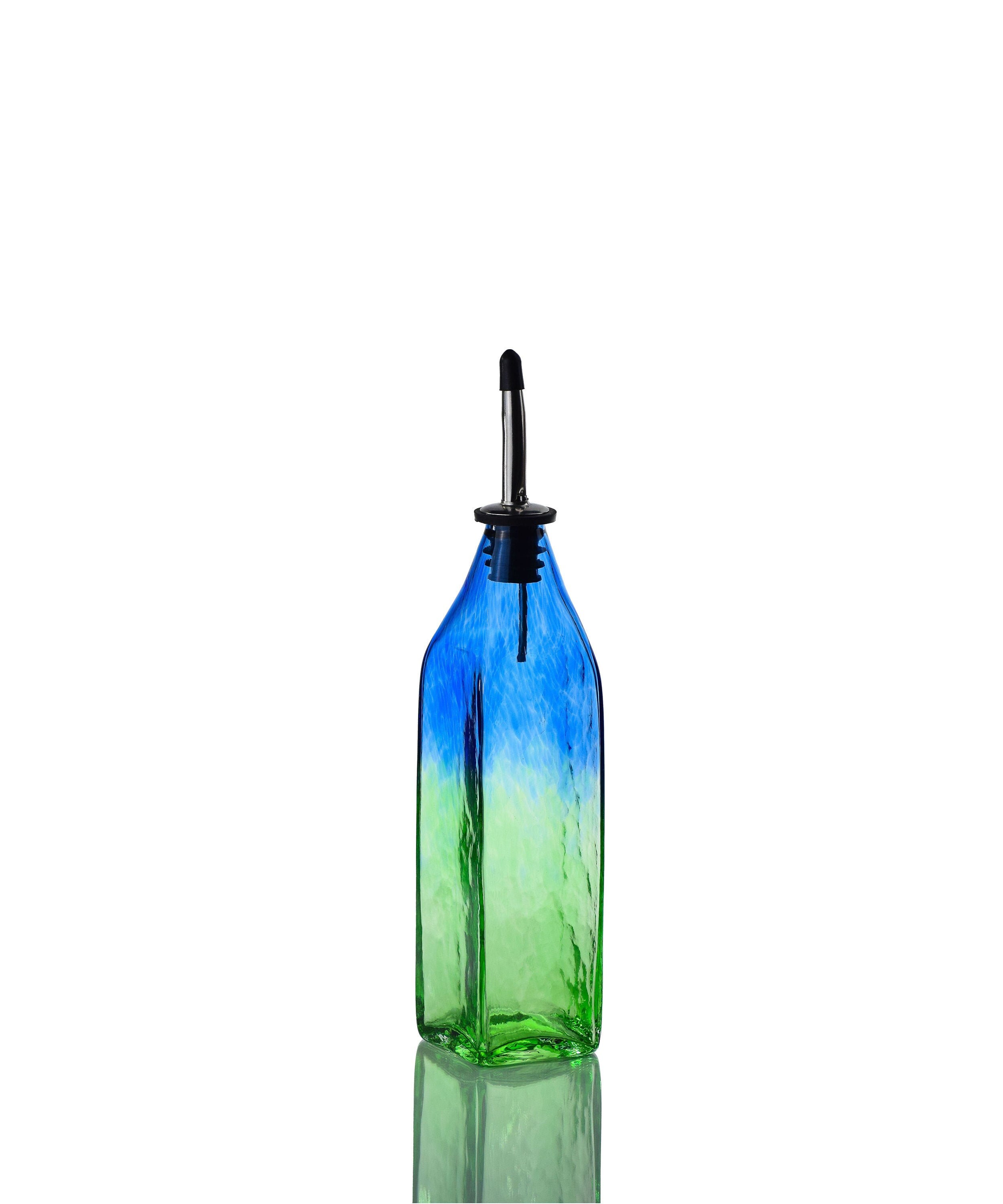 Hand Blown Glass Olive Oil Dispenser Soap Dispenser Olive Etsy