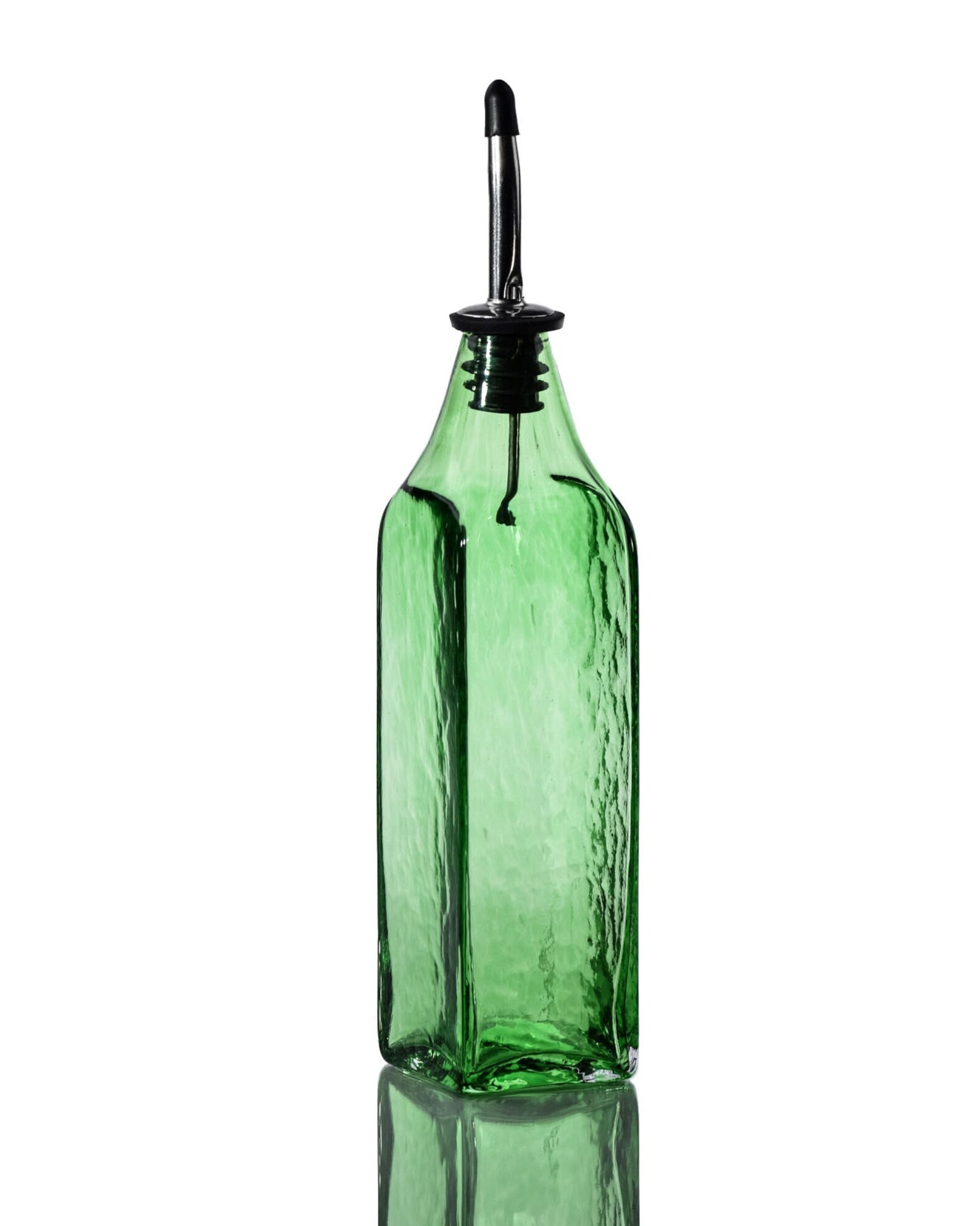 Hand Blown Glass Olive Oil Dispenser Soap Dispenser Olive Etsy