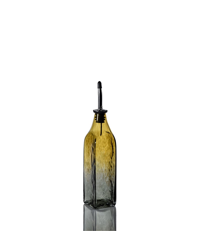 Hand Blown Glass Olive Oil Dispenser Manzanilla /& Tonic Vinegar Bottle Olive Oil Bottle Soap Dispenser
