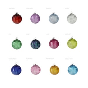 20 Point *BIRTHSTONE* Ornaments | Handblown Glass Ornament | Sun Catcher | Gazing Ball | Birthstone Ornaments | Anniversary | Wedding Gift