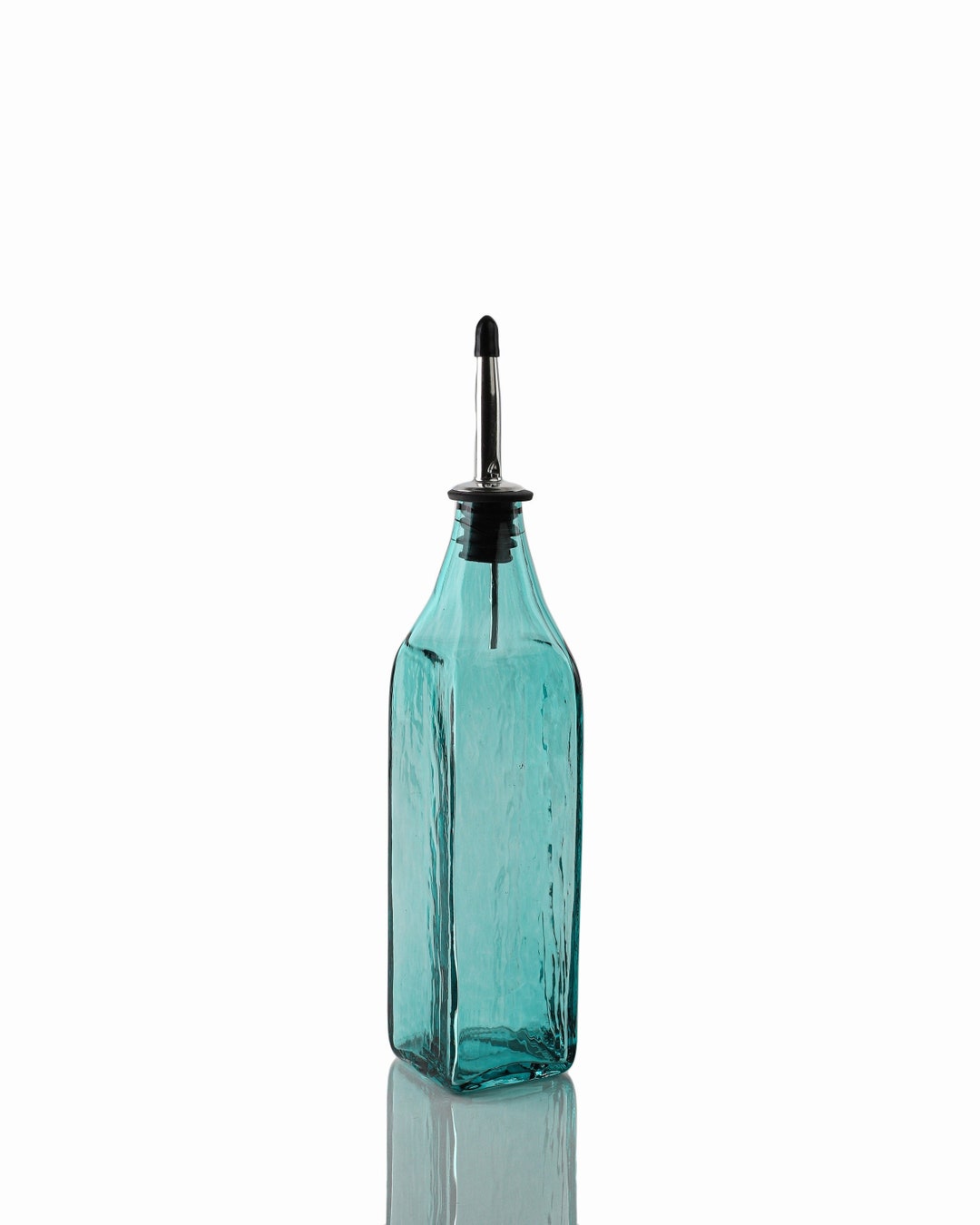 Hand Blown Glass Olive Oil Dispenser, Soap Dispenser, Olive Oil Bottle