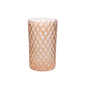 Sorbet - Peach | Handblown Glassware | Mandala Glass | Handmade in CA | Tumbler | Drinkware | Cocktail Glasses | 16oz