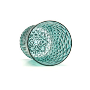 Sea Green - Mint Green | Handblown Glassware | Mandala Glass | Handmade in CA | Tumbler | Drinkware | Cocktail Glasses | 16oz
