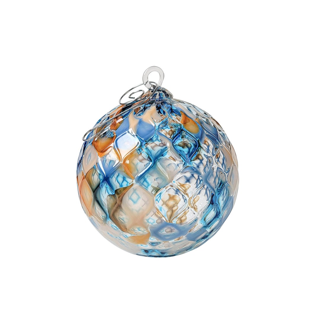 Folsom, CA Diamond Cut Ornament Hand Blown Glass Ornament Sun Catcher