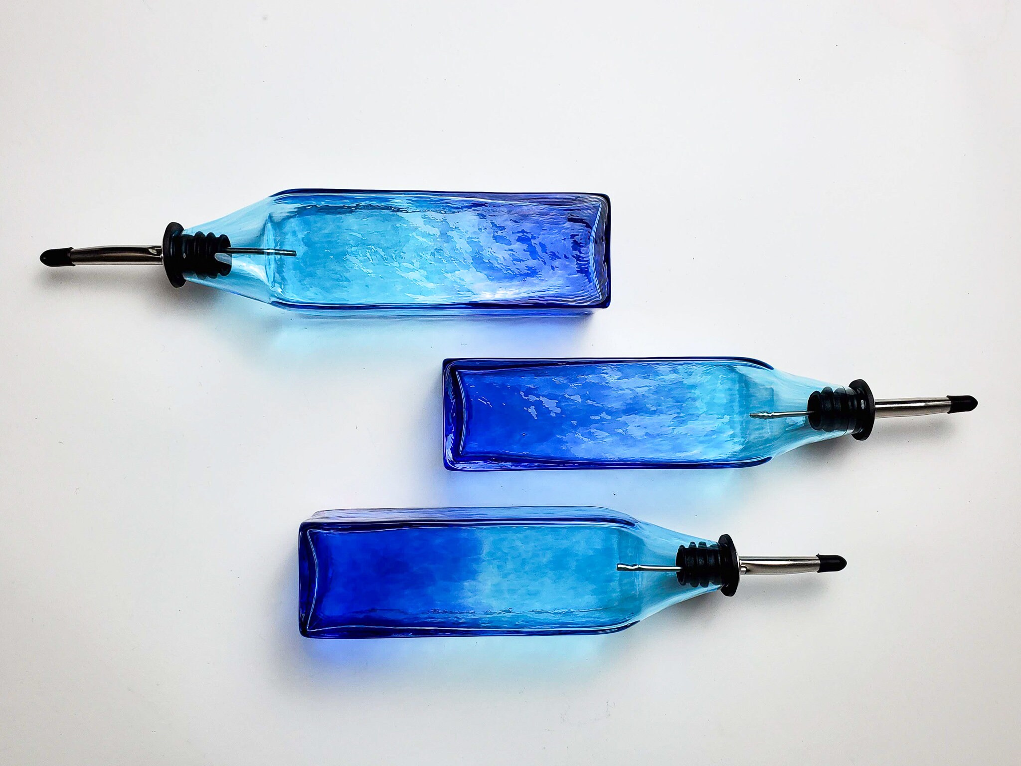 Hand Blown Glass Olive Oil Dispenser Soap Dispenser Olive Etsy