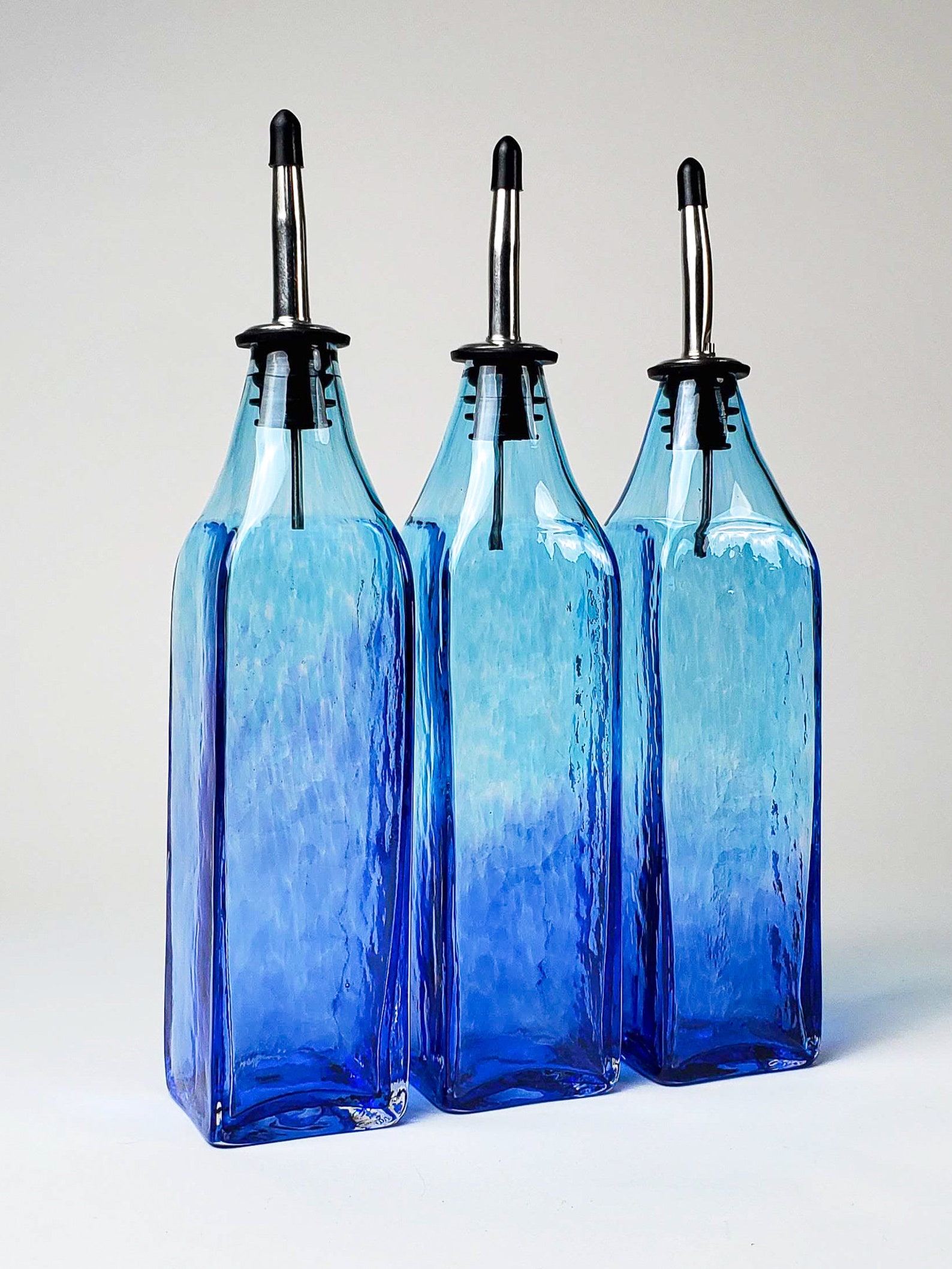 Hand Blown Glass Olive Oil Dispenser Soap Dispenser Olive Etsy