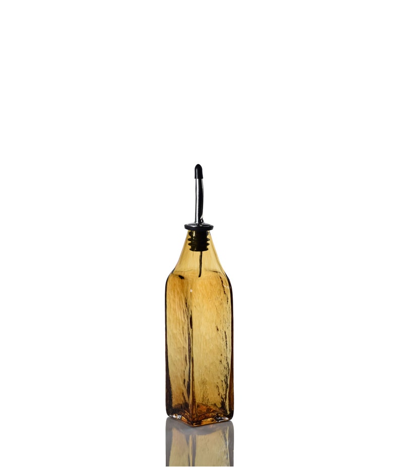 Hand Blown Glass Olive Oil Dispenser Soap Dispenser Olive Etsy