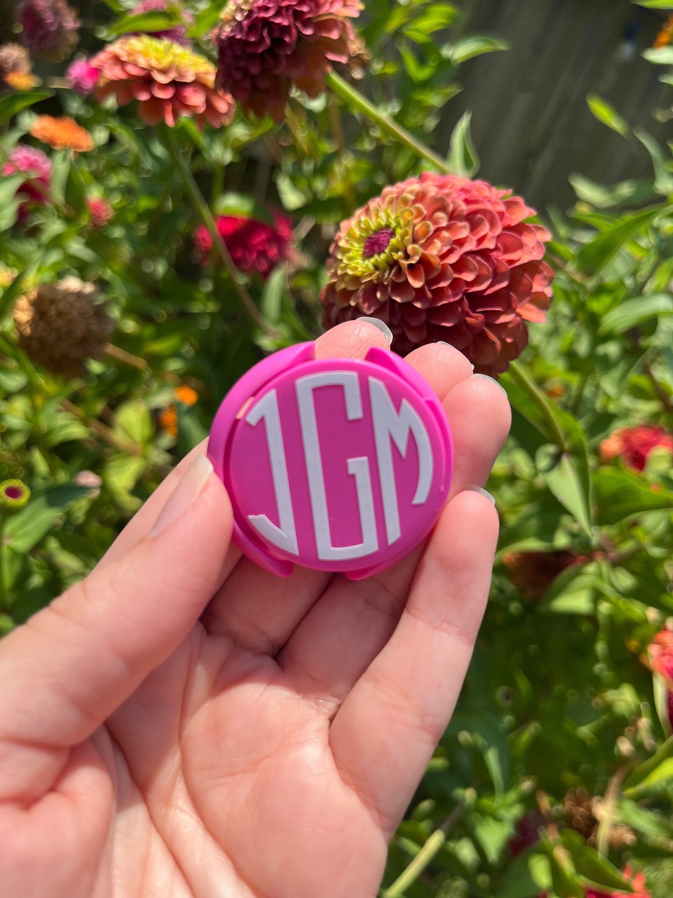 Monogram Stethoscope Id Tag / Stethoscope Clip / Circle Monogram Clip