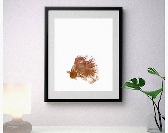 Digital Download, Digital Wall art prints, Fish ( Betta ) Print, Wall Art, Digital Color Fish, Printable Decor