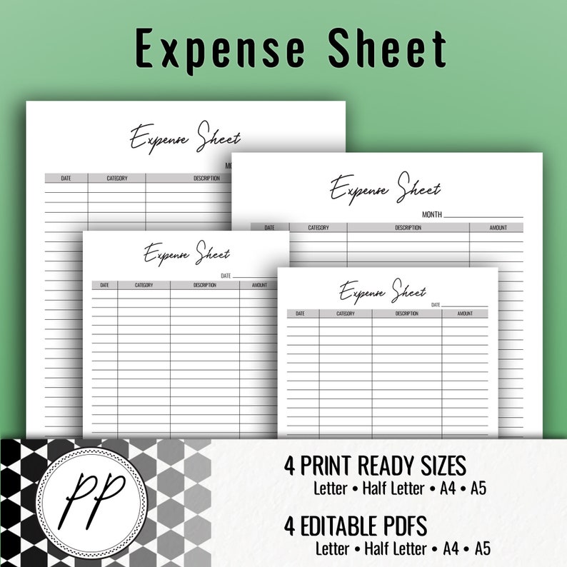 expense tracker form expense tracker form