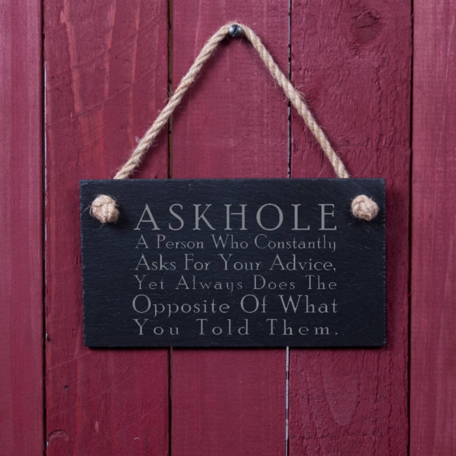 Novelty Sign Askhole... Etsy