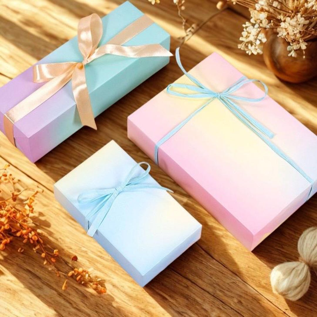 Soft Pastel Gradient Wrapping Paper – Minimal Gift Wrap for Quiet ...