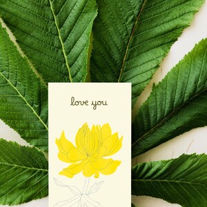 Globeflower, flores, te amo, cartão de felicitações, 2025,