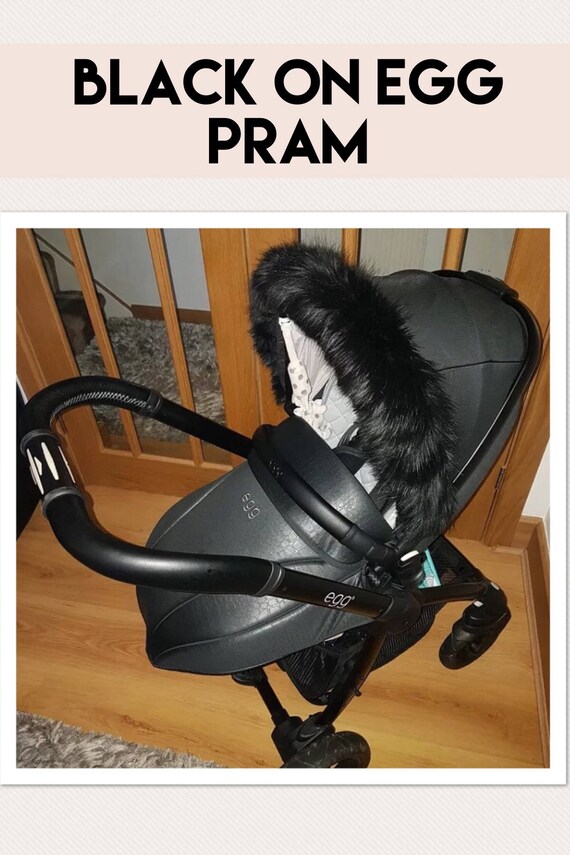 egg pram fur hood