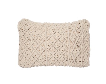 grey knit throw pillow