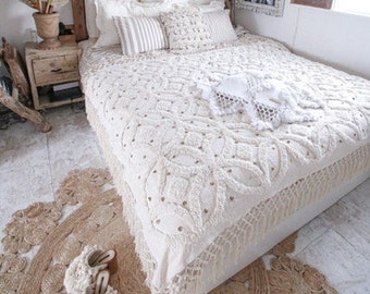 Fringes Boho Throw Blanket, Moroccan Blanket White, Boho Luxe Bedding, Couch Cover, Sofa throw, Handira Blanket, Morocco Throw