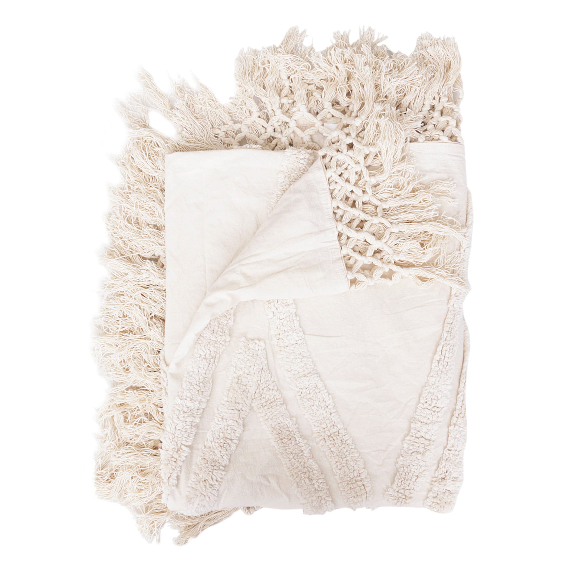 Beige throw blanket with tassels/Boho throw blanket/Couch Etsy